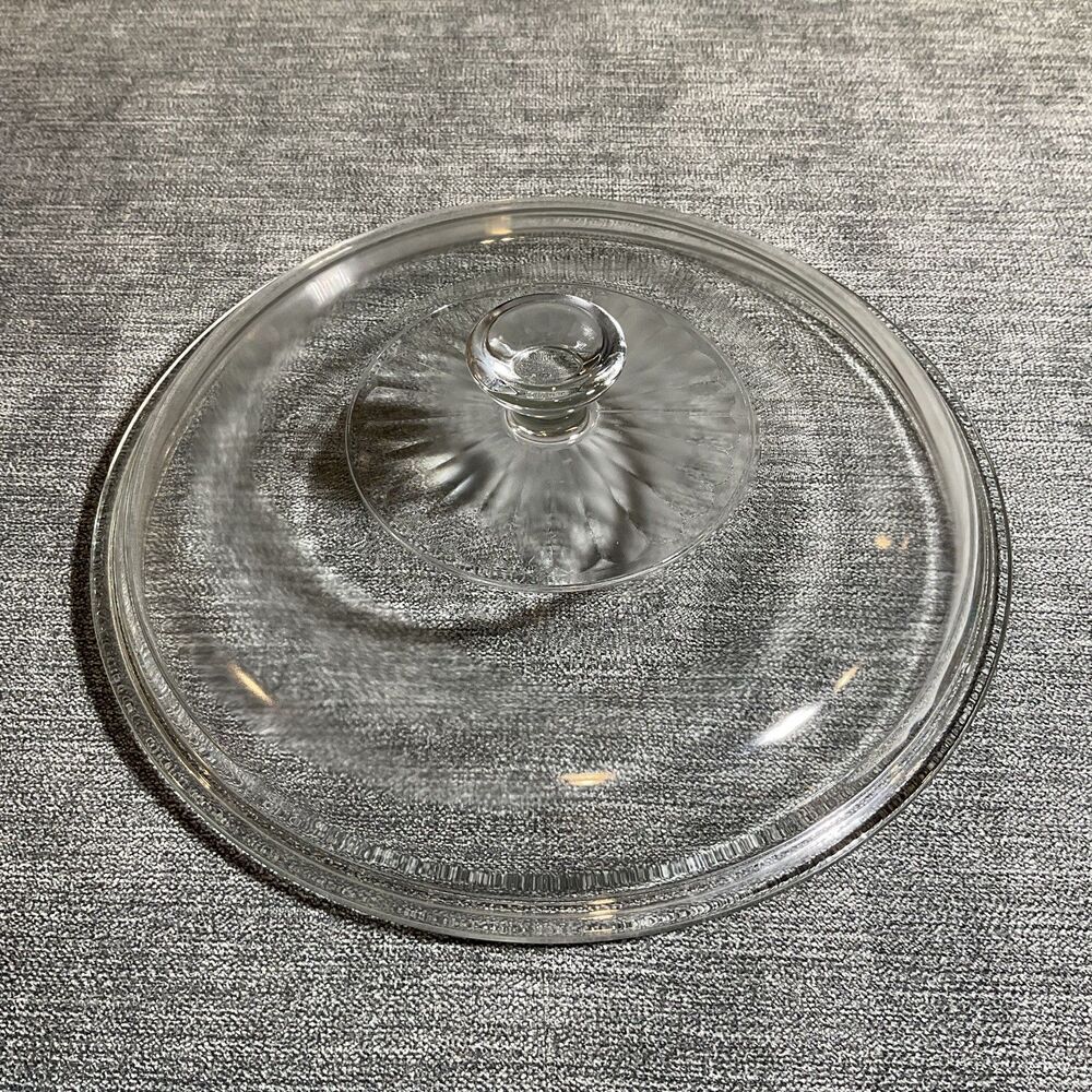 Pyrex 6240 Replacement Lid 8.75" Round Clear Glass Casserole Knob 2 Quart